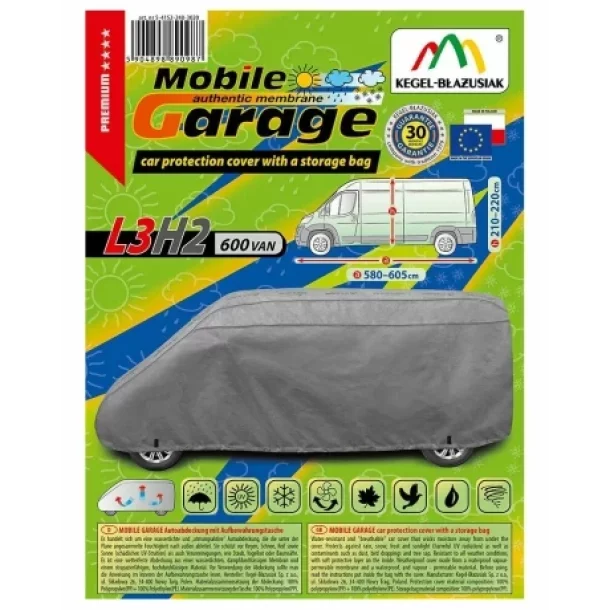 Mobile Garage komplet autotakaro ponyva - L3H2 600VAN