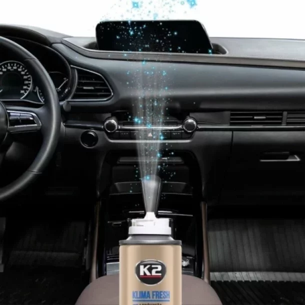 Spray pentru curatat si dezinfectat sistemul de aer conditionat, K2 KLIMA FRESH, 150ml, New Car