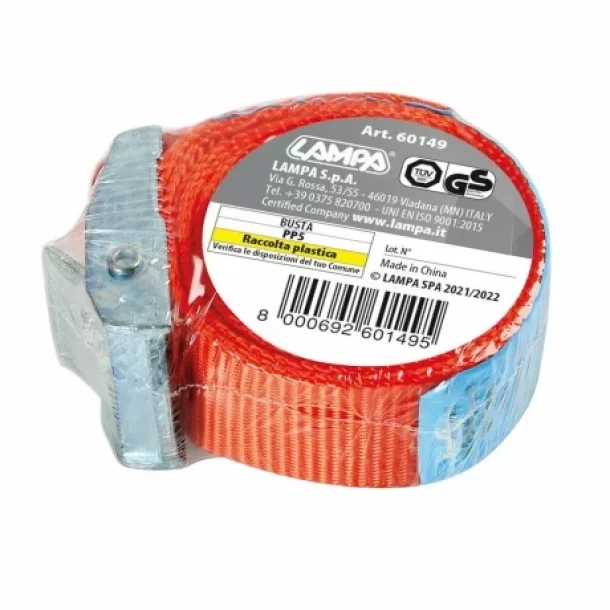 Rogzitoheveder csatos zarral, 1db - 2.5×300cm - Piros
