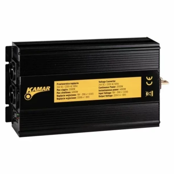 Invertor tensiune KAMAR 24V-230V 2000W/4000W