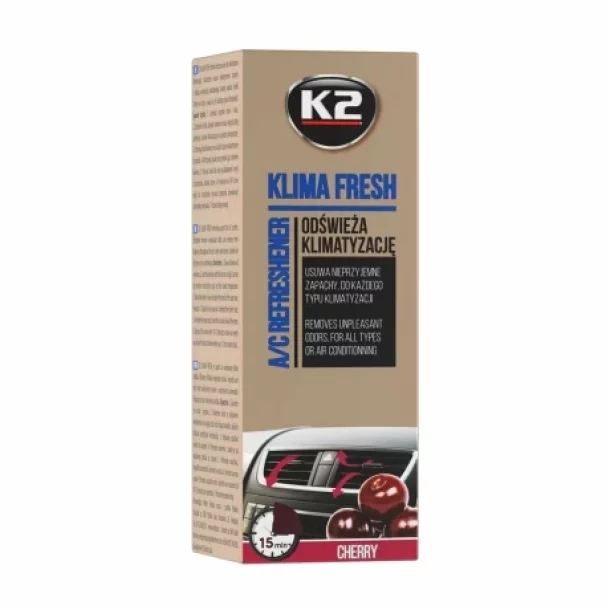 Spray pentru curatat si dezinfectat sistemul de aer conditionat, K2 KLIMA FRESH, 150ml, Cirese