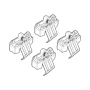 Kit de montaj pentru bare Alumia, Quadra, Silenzio C226 - Peugeot 508 4p 06/18>03/23, 508 4p 04/23>