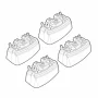 Kit de montaj pentru bare Alumia, Quadra, Silenzio C277 - Mercedes Classe C 4p 06/21>05/23, Classe C 4p 06/23>, EQE 4p 12/22>