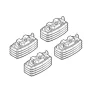 Kit de montaj pentru bare Alumia, Quadra, Silenzio C012 - Fiat Multipla 11/98>12/10