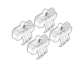 Kit de montaj pentru bare Alumia, Quadra, Silenzio C182 - Skoda Rapid Spaceback 11/13>04/17, Rapid Spaceback 05/17>04/19, Superb 4p 07/15>08/19, Superb 4p 09/19>12/23