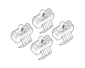 Kit de montaj pentru bare Alumia, Quadra, Silenzio C204 - Peugeot 3008 10/16>10/20, 3008 11/20>11/23, 5008 01/17>08/20, 5008 09/20>08/24