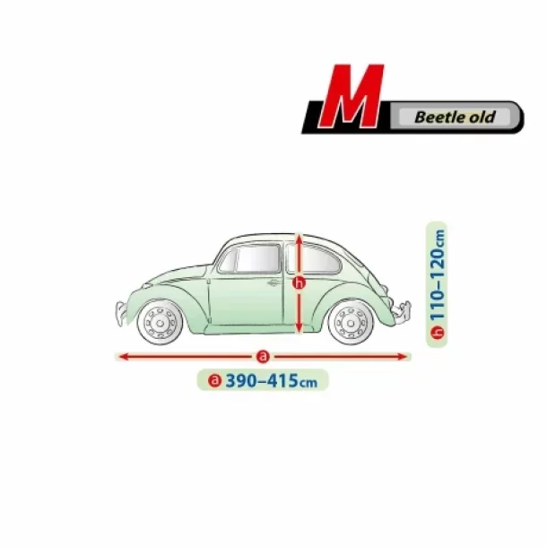 Prelata auto completa Membrane Garage, complet impermeabila si respirabila - M - Beetle Old