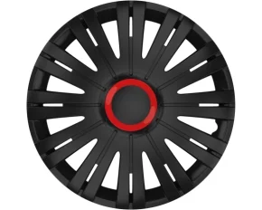 Set capace roti auto Cridem Active RR 4buc - Negru/Rosu - 14''-Resigilat,