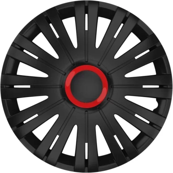 Set capace roti auto Cridem Active RR 4buc - Negru/Rosu - 14''-Resigilat,