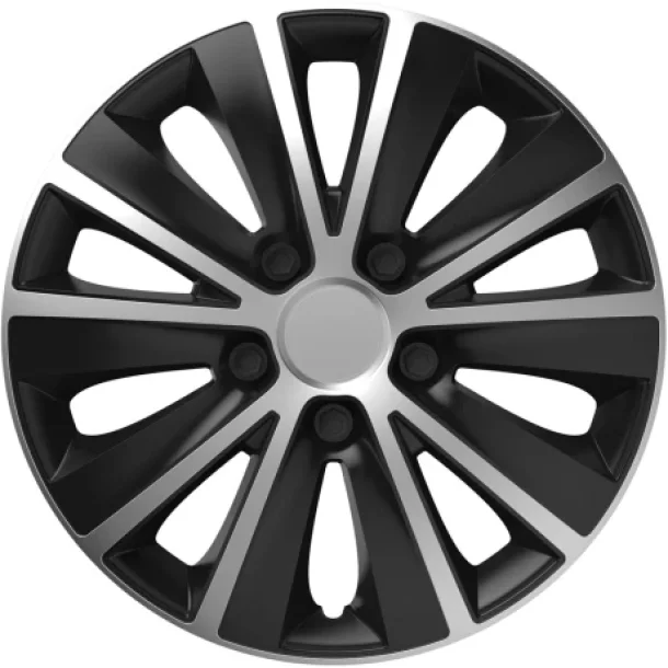 Set capace roti auto Cridem Rapide SB 4buc - Argintiu/Negru - 15''-Resigilat,