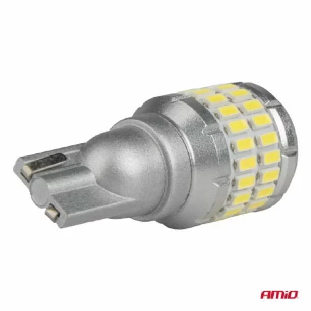 Bec Led 48SMD 3014 si 4SMD 3030, 12/24V Marsarier, auxiliare, T15 W16W Canbus 2buc - Alb