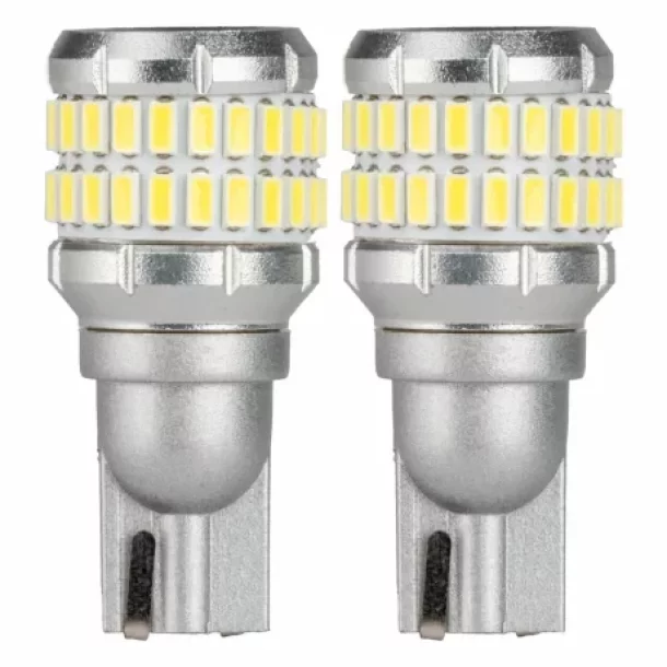Bec Led 48SMD 3014 si 4SMD 3030, 12/24V Marsarier, auxiliare, T15 W16W Canbus 2buc - Alb