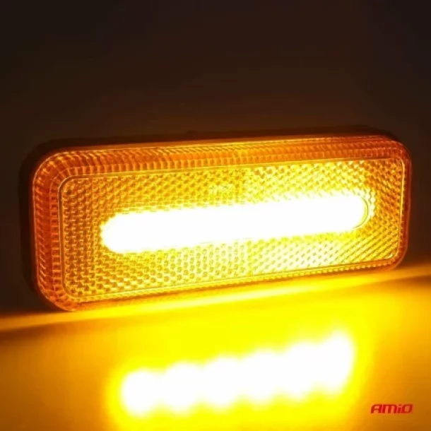 Lampa gabarit LED dreptunghiulara, 124x49mm, 10/30V - Galben