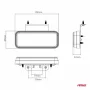 Lampa gabarit LED dreptunghiulara, 124x49mm, 10/30V - Galben
