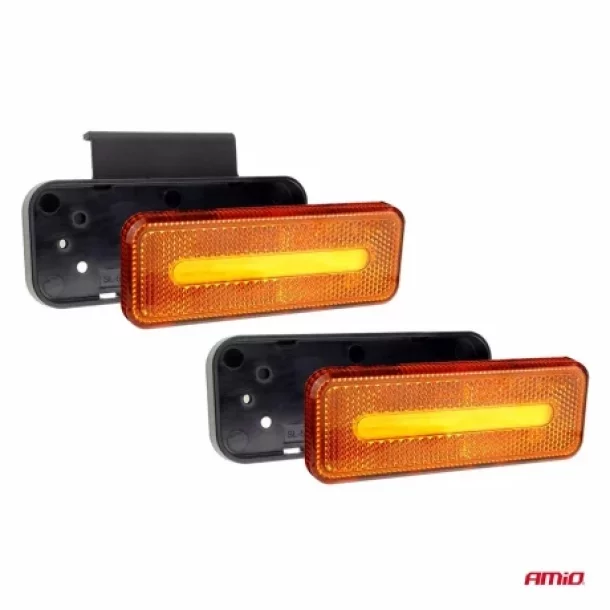 Lampa gabarit LED dreptunghiulara, 124x49mm, 10/30V - Galben