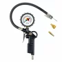 Set pneumatic pentru umflat anvelope si suflat aer, cu manometru si furtun spiralat 5 m, Amio - 6 piese