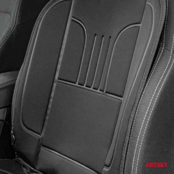Husa scaun auto cu incalzire in doua trepte 12V Amio - Negru
