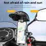 Suport telefon mobil MaxSpeed pentru bicicleta si motocicleta, cu parasolar si 8 brate de fixare