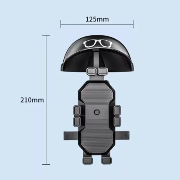 Suport telefon mobil MaxSpeed pentru bicicleta si motocicleta, cu parasolar si 8 brate de fixare