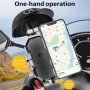 Suport telefon mobil MaxSpeed pentru bicicleta si motocicleta, cu parasolar si 8 brate de fixare
