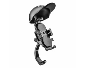 Suport telefon mobil MaxSpeed pentru bicicleta si motocicleta, cu parasolar si 8 brate de fixare
