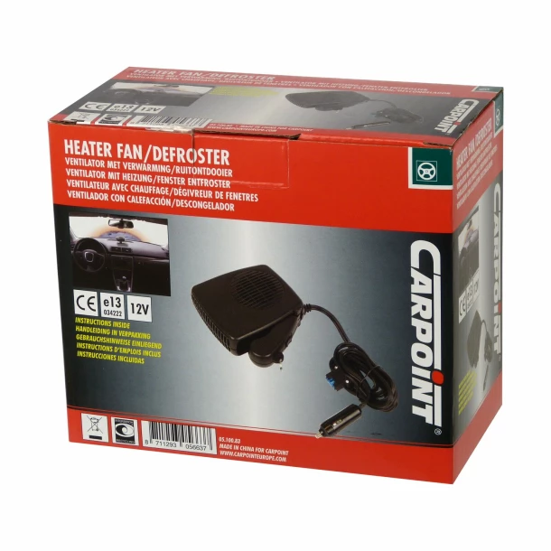 Fan with heater/defroster 12V 150W