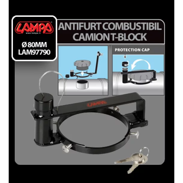 Antifurt combustibil camion T-Block - Ø 80mm