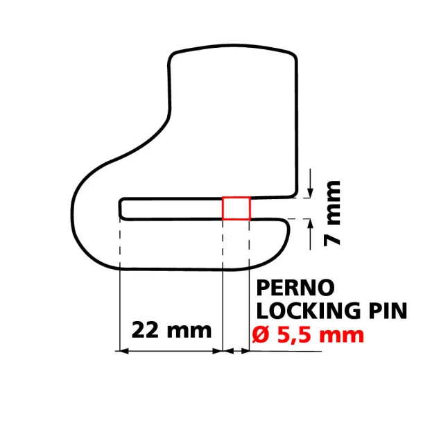 Antifurt motocicleta cu blocare disc de frana Bite - Bolt Ø5,5mm