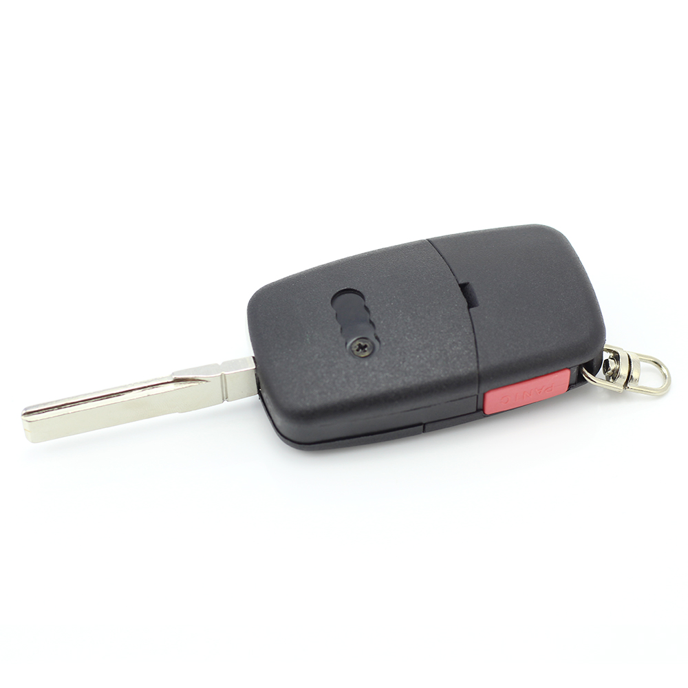 Audi - carcasă cheie tip briceag cu 3+1 butoane, buton de panică și baterie 2032 - CARGUARD thumb