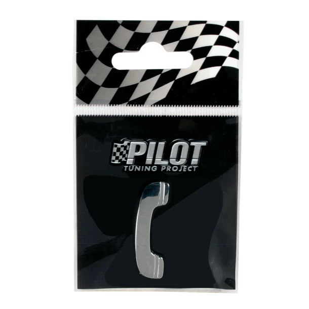 Autocolant 3D crom Type-3 (28mm) simbol - Telefon