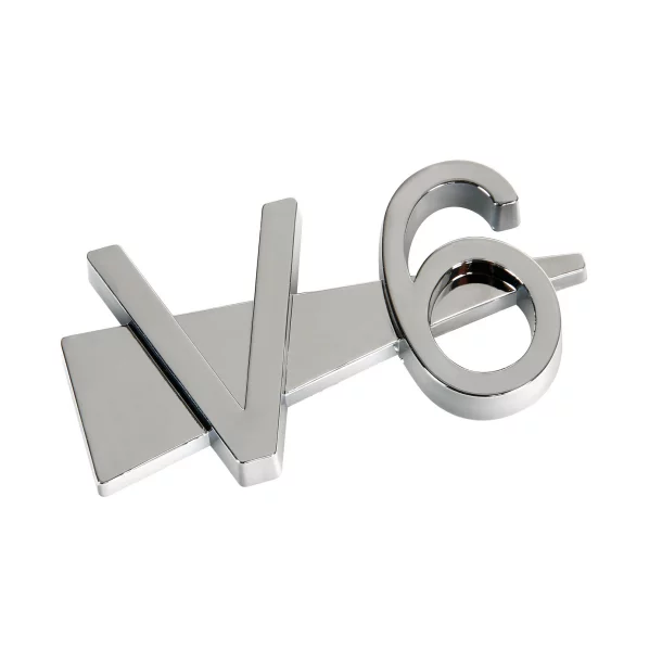Autocolant 3D crom V6