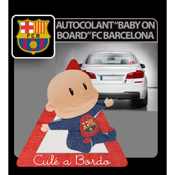 Autocolant Baby on board FC Barcelona 1buc