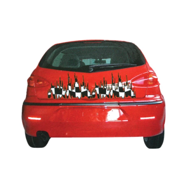 Autocolant Burning flag 1buc 49x34cm - Rosu