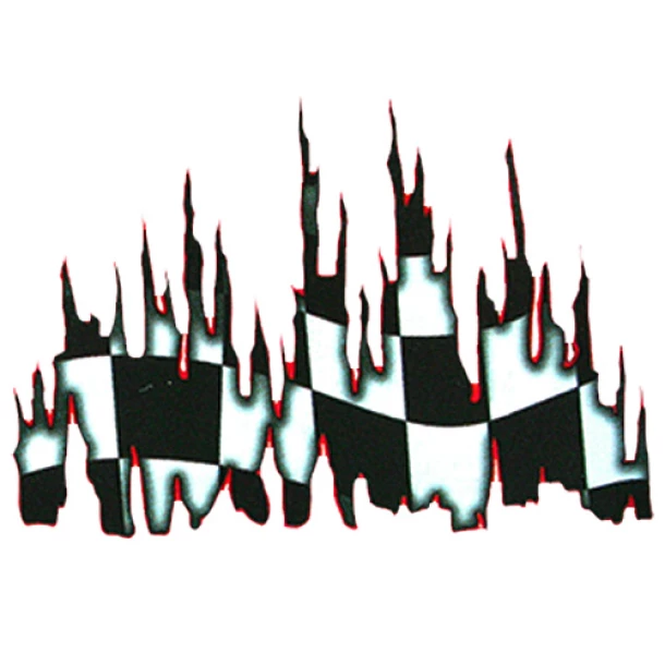 Autocolant Burning flag 1buc 49x34cm - Rosu