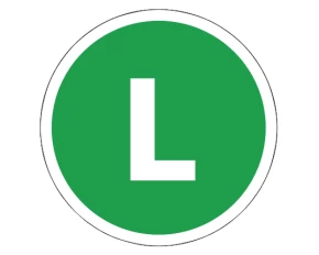 Autocolant camion litera L - Ø18cm