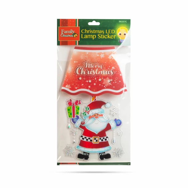 Autocolant cu lanterne LED de Crăciun - 17 x 28 cm