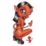 Autocolant Diablo Girl, Funny Devil 1buc 48x24cm