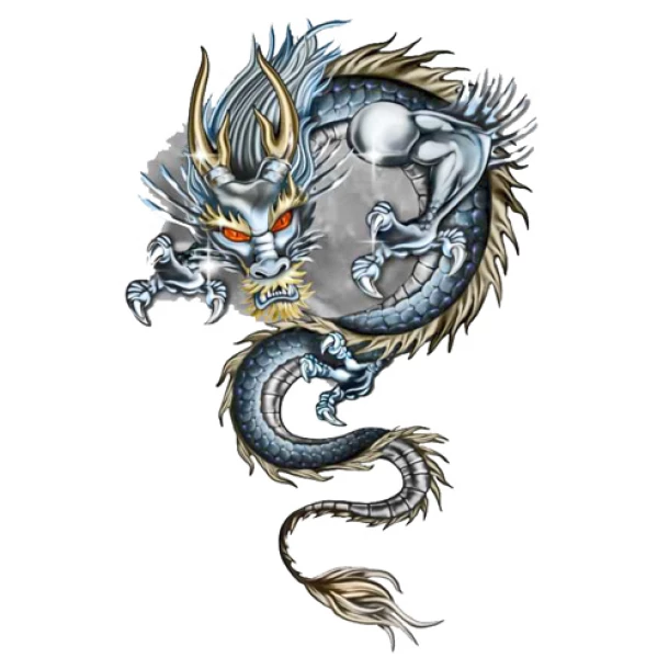 Autocolant Dragon metalic 1buc 30x47cm