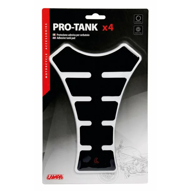 Autocolant protectie rezervor motocicleta Pro-Tank X4 - Negru