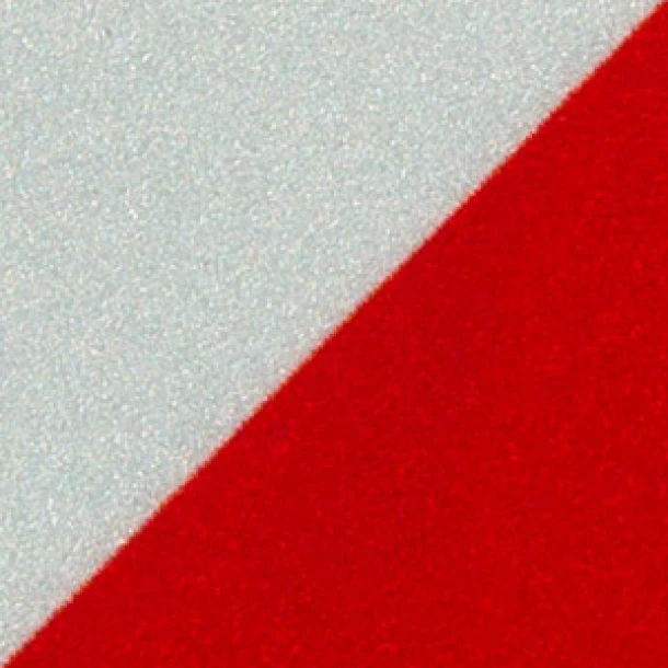 Sticker Reflective stripes 2pcs - Red/White - 8x39cm