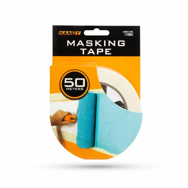 Masking tape - water based adhesive - 50 m x 48 mm - white