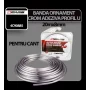 Banda ornament crom adeziva profil U 4Cars - 20m x 8mm