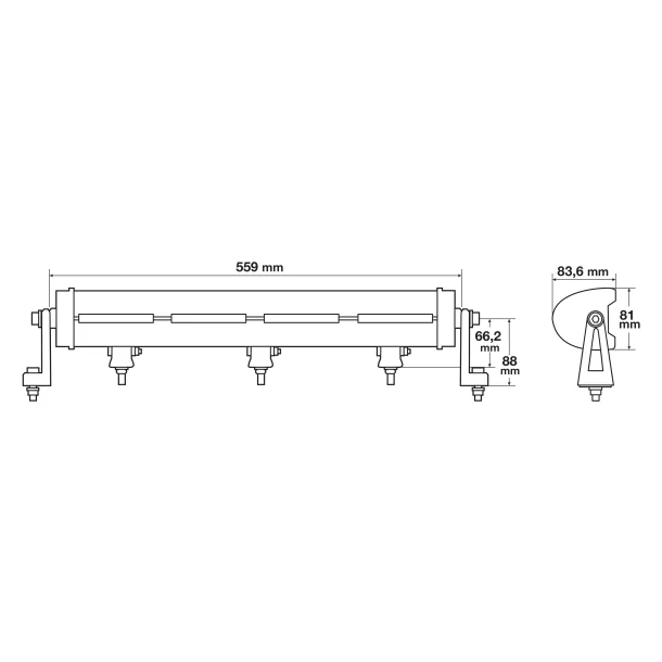 72LED-es Pluton New Horizons projektor 10-30V 120W 10800lm - 56cm