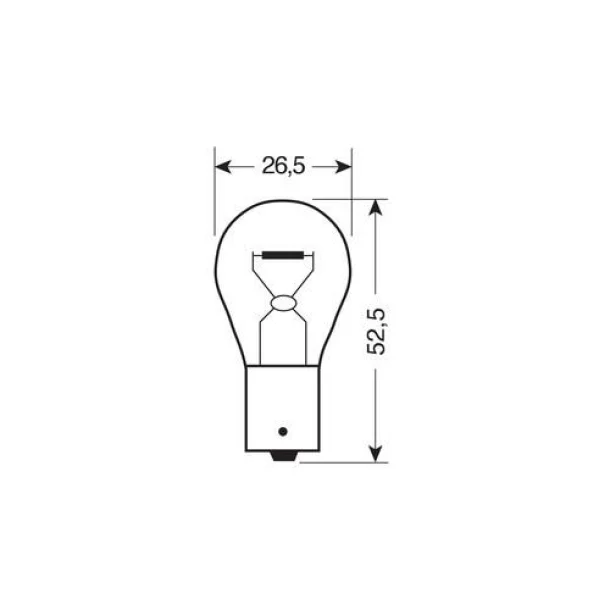 12V - P21W - 21W Brake, direction, fog BA15s 1pcs Lucas