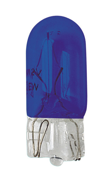 Bec clasic 5W 12V pozitie cap sticla W2,1x9,5d 2buc - Albastru thumb