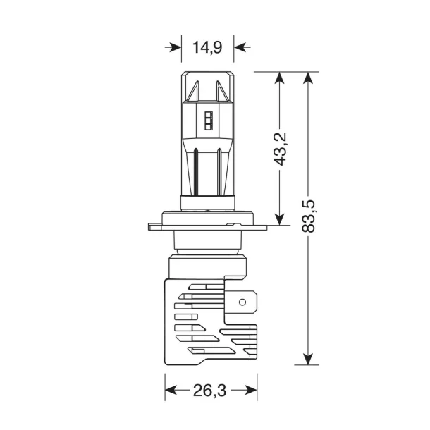 9-32V Halo Led Serie 8 Halo Killer - (H7) - 25W - PX26d - 2 pcs - Box