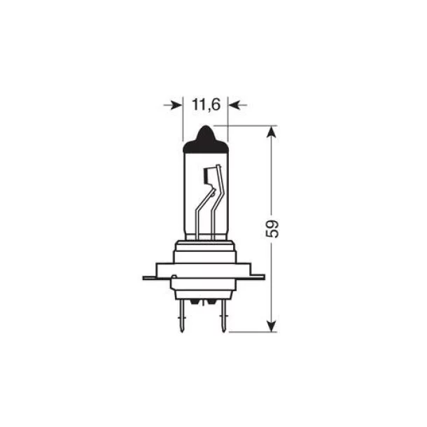 Bec halogen 12V - H7 - 55W Night Breaker Laser +150% PX26d 2buc Osram