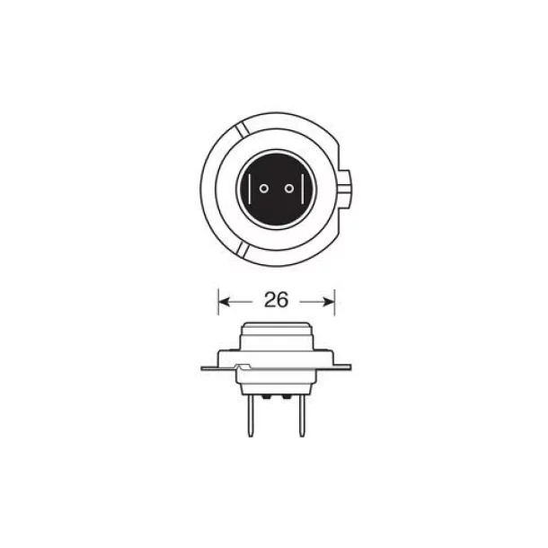 12V - H7 - 55W - PX26d 1pcs Lucas