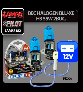 Blu-Xe halogén H3 - es égő PK22s 12V-os 55w-os - 2 darab thumb