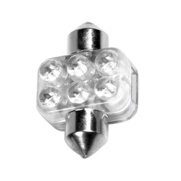 Bec LED 12V - 18x31mm - 6LED Sofit SV8,5-8 1buc - Albastru